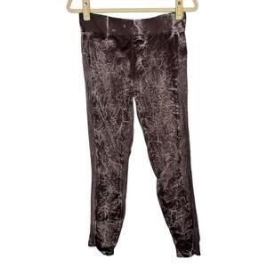 Wearables by XCVI Ruched Corduroy Pant Legging Small Brown Boho Grunge Casual